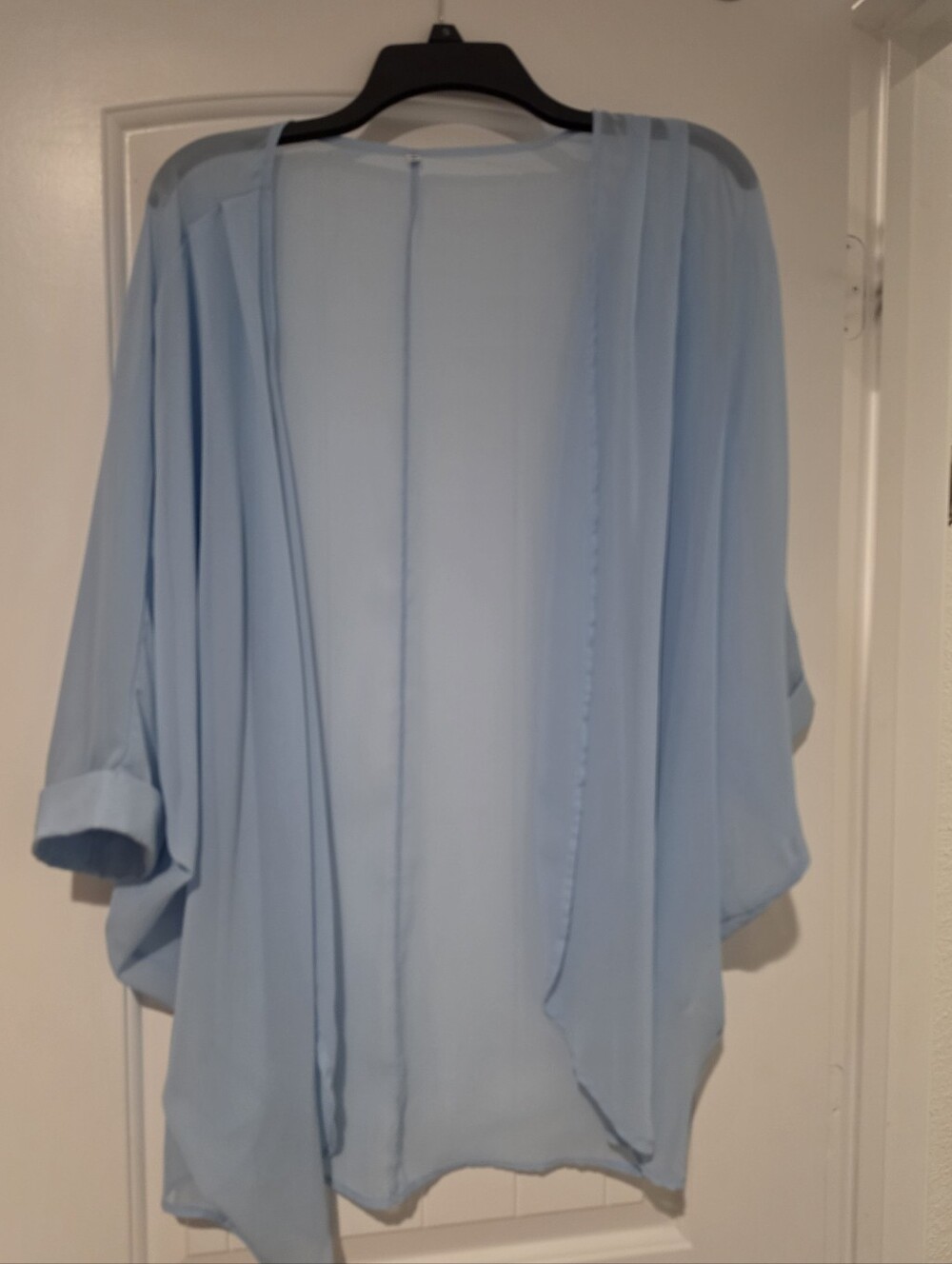 Light Blue Women's Kimono Cardigan Top